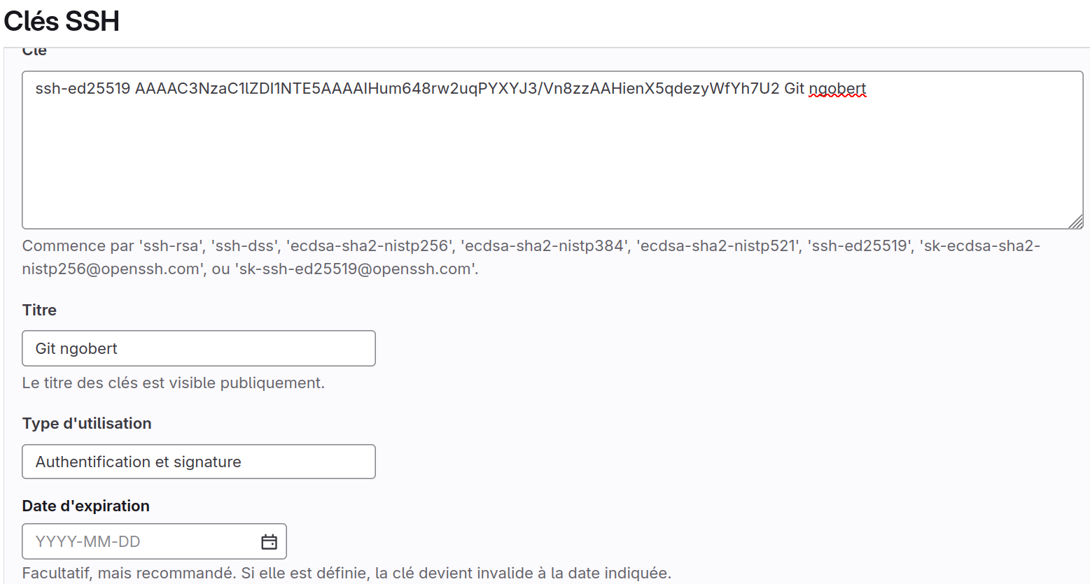 gitlab_ajout_cle_pub